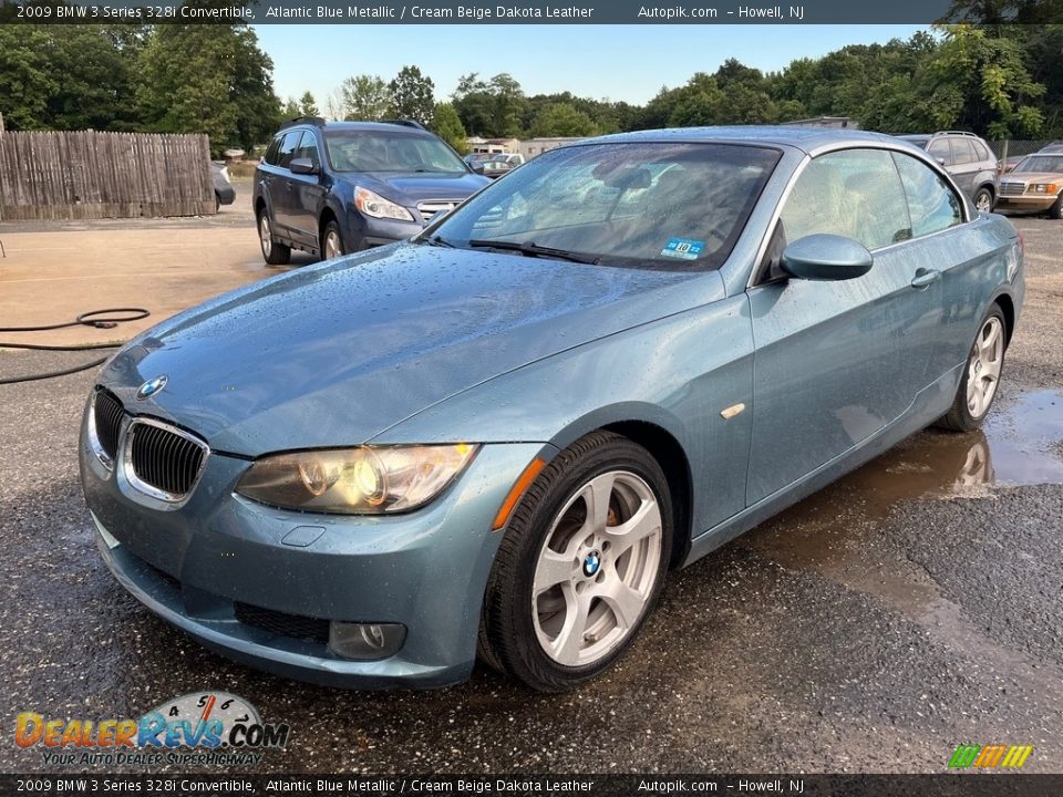 2009 BMW 3 Series 328i Convertible Atlantic Blue Metallic / Cream Beige Dakota Leather Photo #12