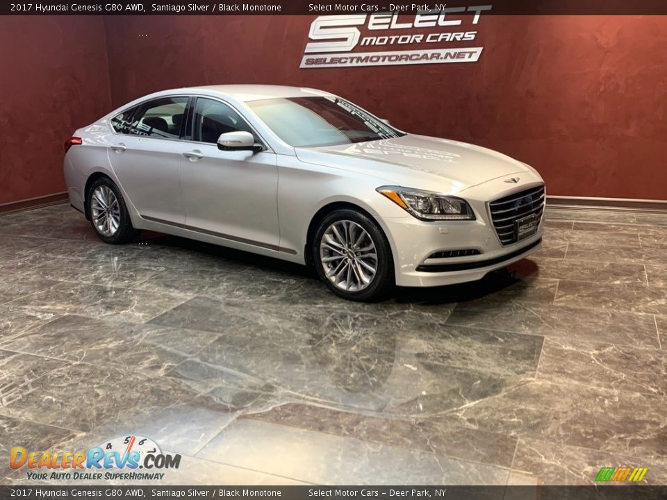 2017 Hyundai Genesis G80 AWD Santiago Silver / Black Monotone Photo #3