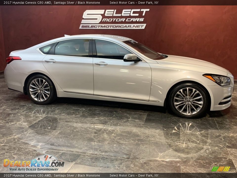 2017 Hyundai Genesis G80 AWD Santiago Silver / Black Monotone Photo #4