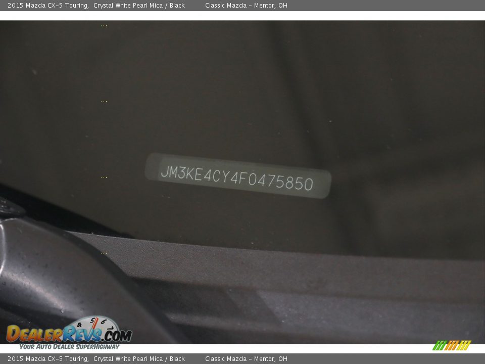 2015 Mazda CX-5 Touring Crystal White Pearl Mica / Black Photo #20