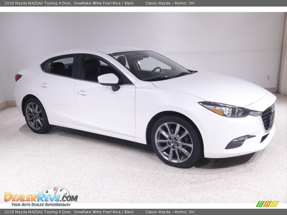 2018 Mazda MAZDA3 Touring 4 Door Snowflake White Pearl Mica / Black Photo #1