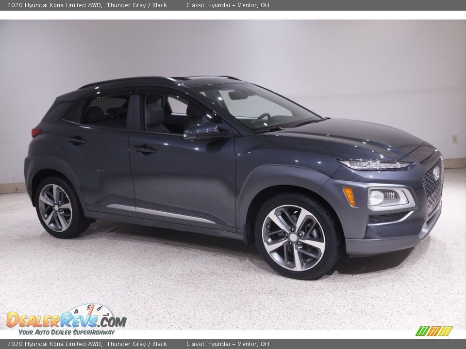 2020 Hyundai Kona Limited AWD Thunder Gray / Black Photo #1