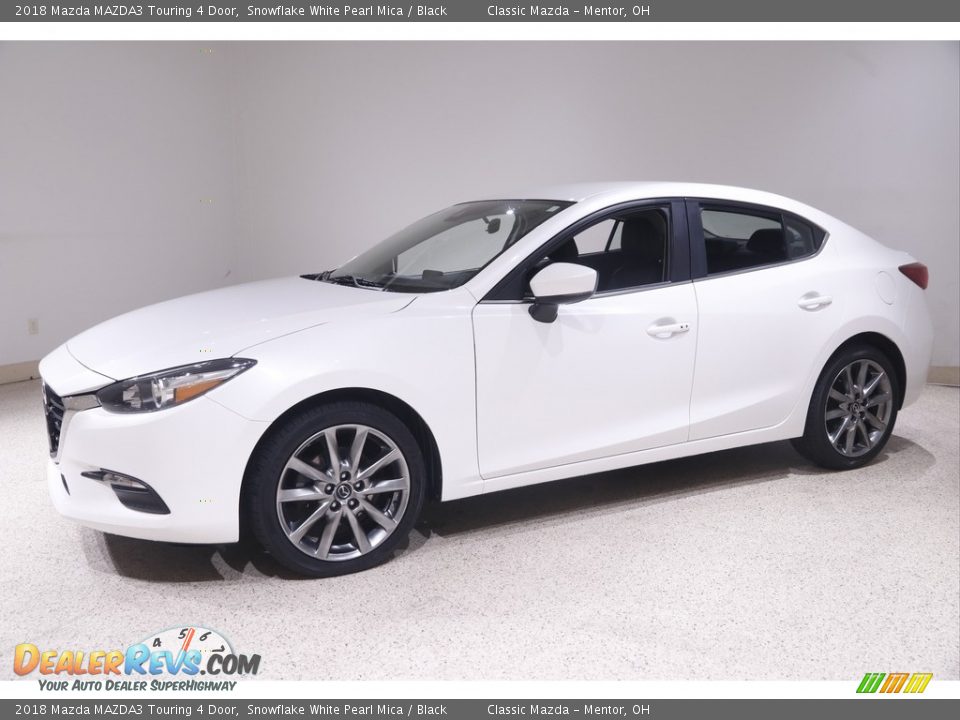 2018 Mazda MAZDA3 Touring 4 Door Snowflake White Pearl Mica / Black Photo #3