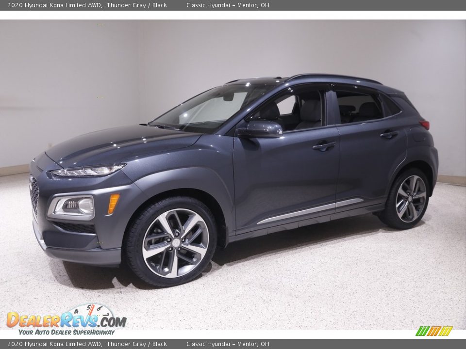 2020 Hyundai Kona Limited AWD Thunder Gray / Black Photo #3