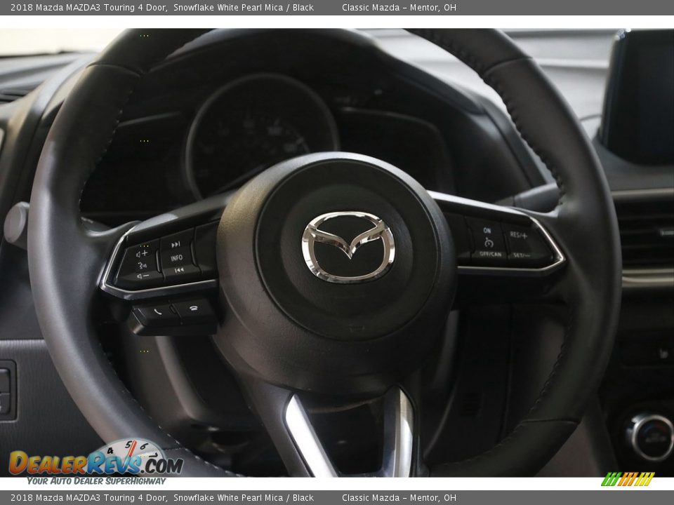 2018 Mazda MAZDA3 Touring 4 Door Snowflake White Pearl Mica / Black Photo #7