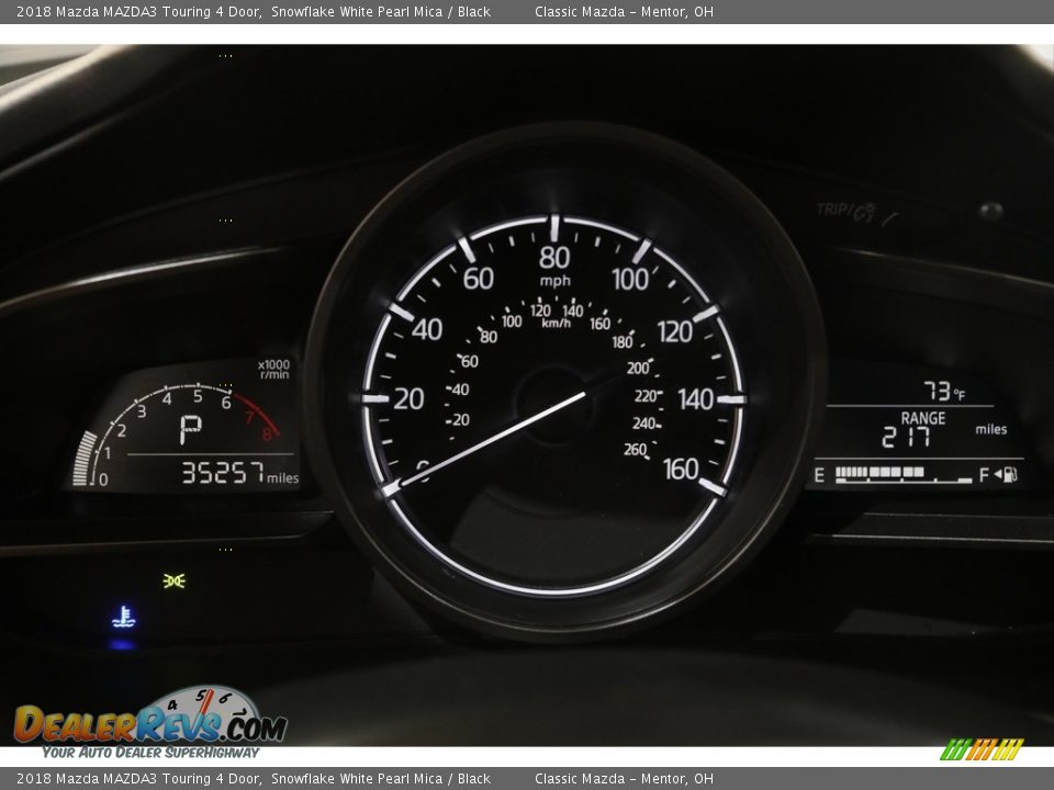 2018 Mazda MAZDA3 Touring 4 Door Snowflake White Pearl Mica / Black Photo #8