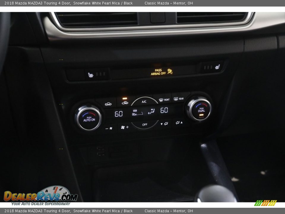 2018 Mazda MAZDA3 Touring 4 Door Snowflake White Pearl Mica / Black Photo #13