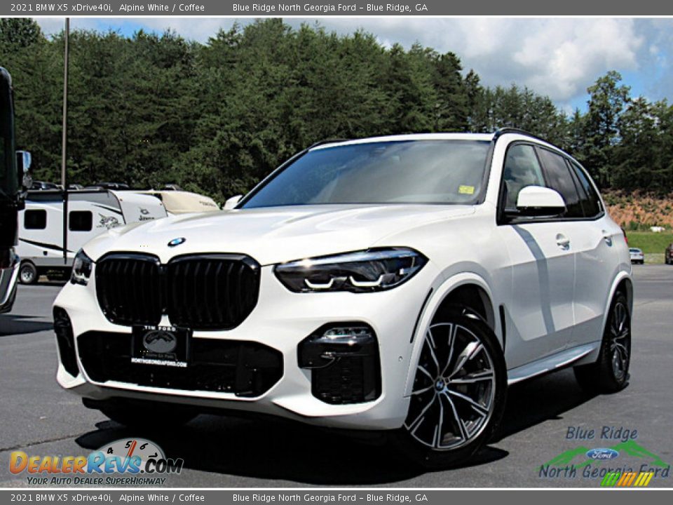 2021 BMW X5 xDrive40i Alpine White / Coffee Photo #1