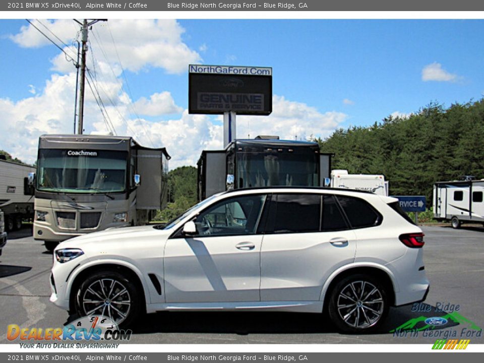 2021 BMW X5 xDrive40i Alpine White / Coffee Photo #2