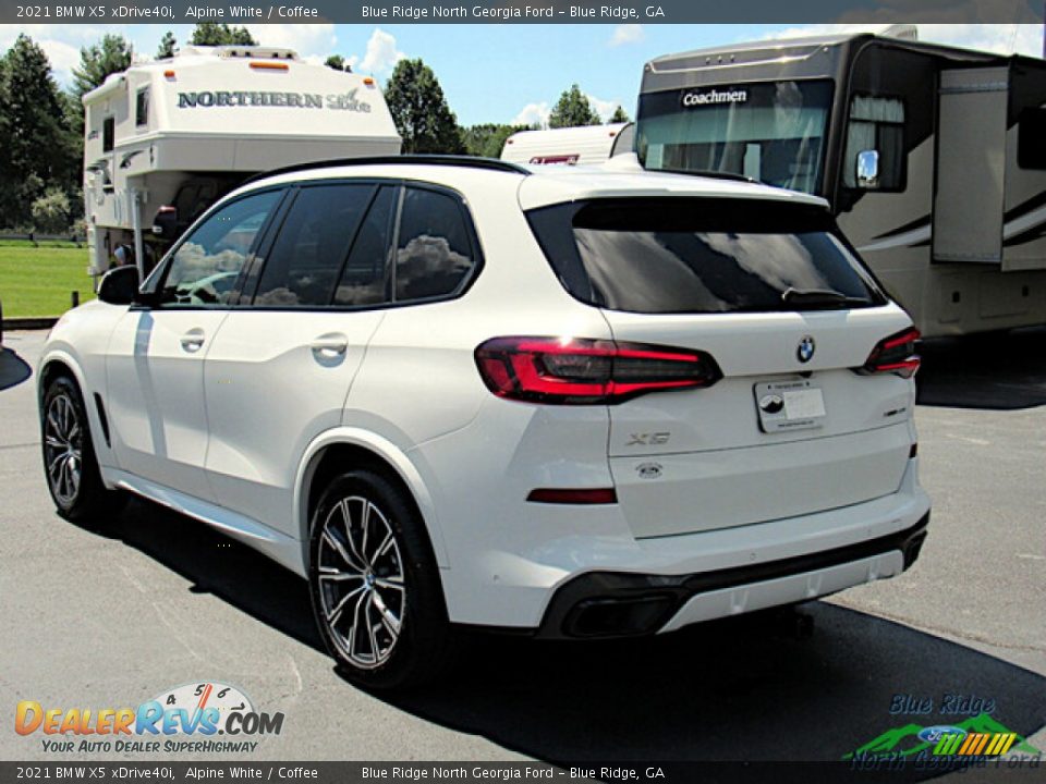 2021 BMW X5 xDrive40i Alpine White / Coffee Photo #3