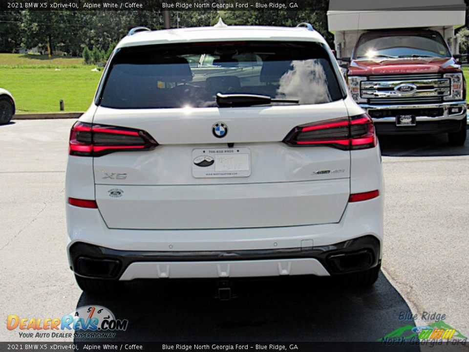 2021 BMW X5 xDrive40i Alpine White / Coffee Photo #4