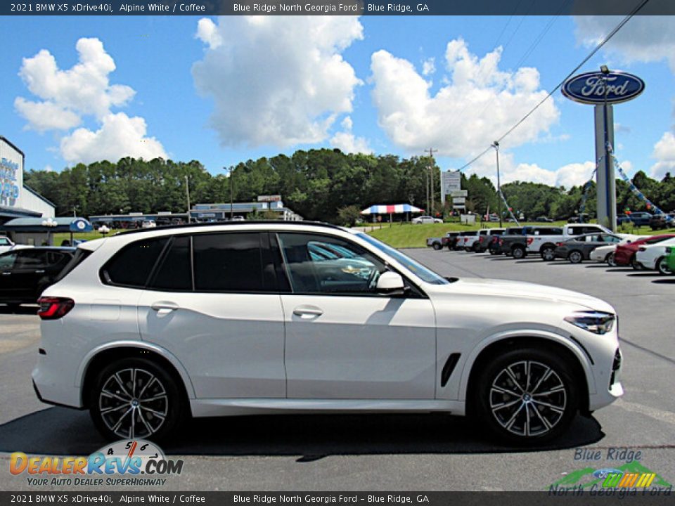 2021 BMW X5 xDrive40i Alpine White / Coffee Photo #6