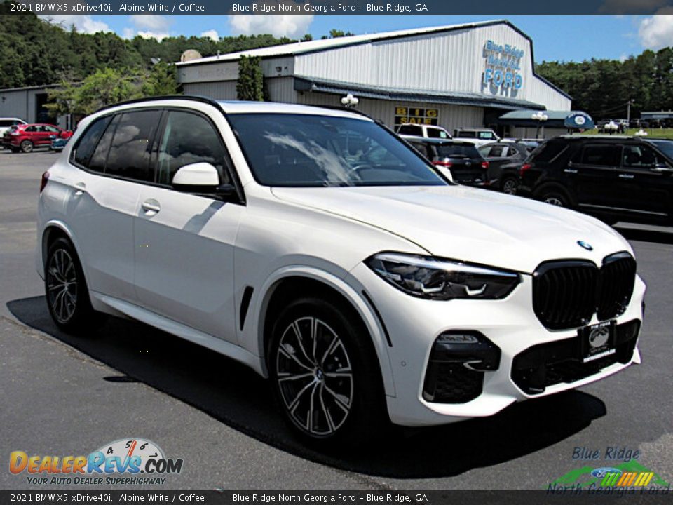 2021 BMW X5 xDrive40i Alpine White / Coffee Photo #7