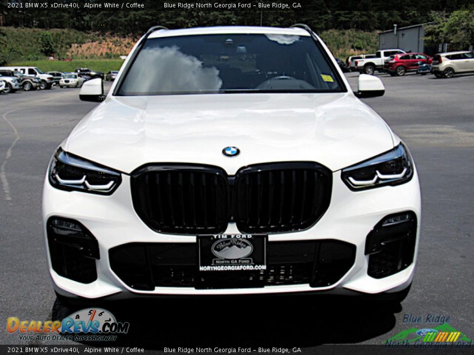 2021 BMW X5 xDrive40i Alpine White / Coffee Photo #8