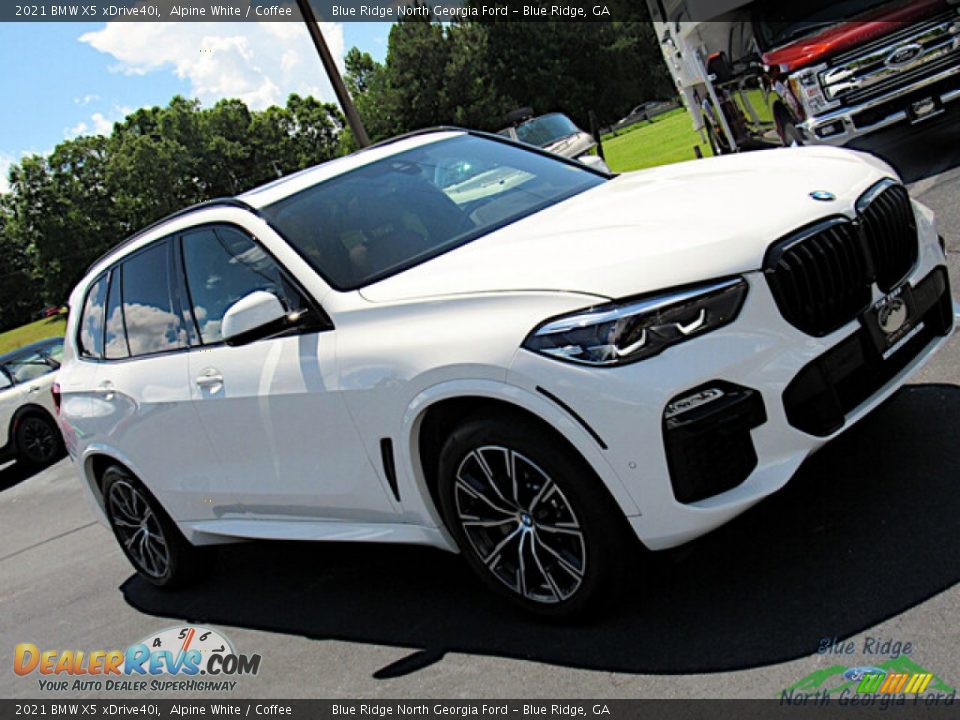 2021 BMW X5 xDrive40i Alpine White / Coffee Photo #27