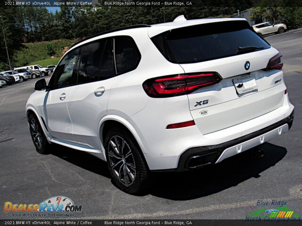 2021 BMW X5 xDrive40i Alpine White / Coffee Photo #29