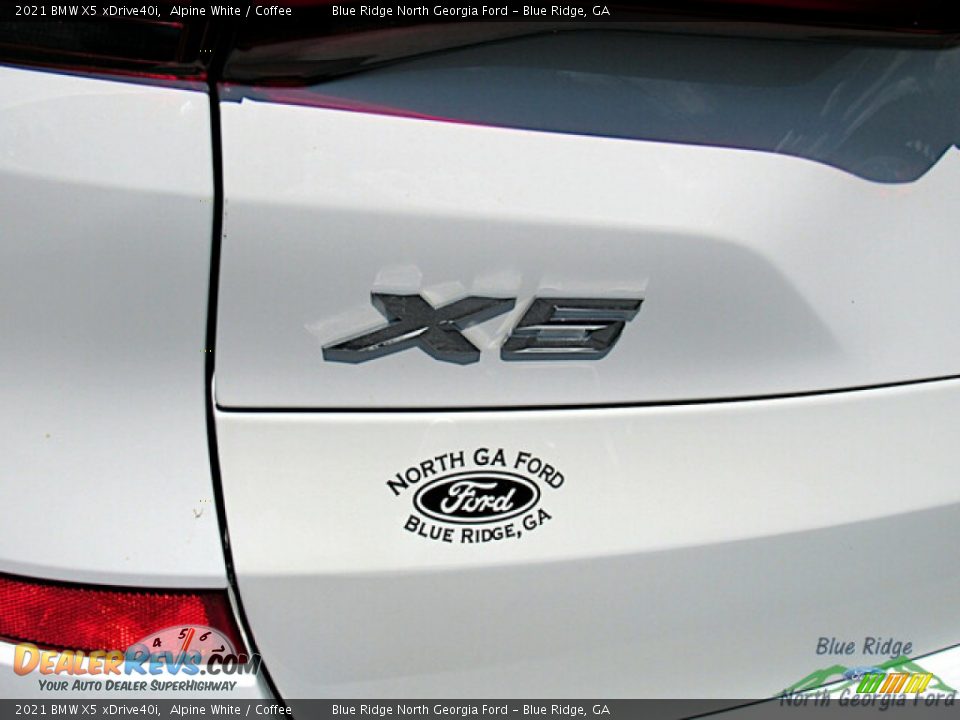 2021 BMW X5 xDrive40i Alpine White / Coffee Photo #30