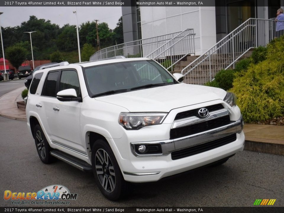 2017 Toyota 4Runner Limited 4x4 Blizzard Pearl White / Sand Beige Photo #12