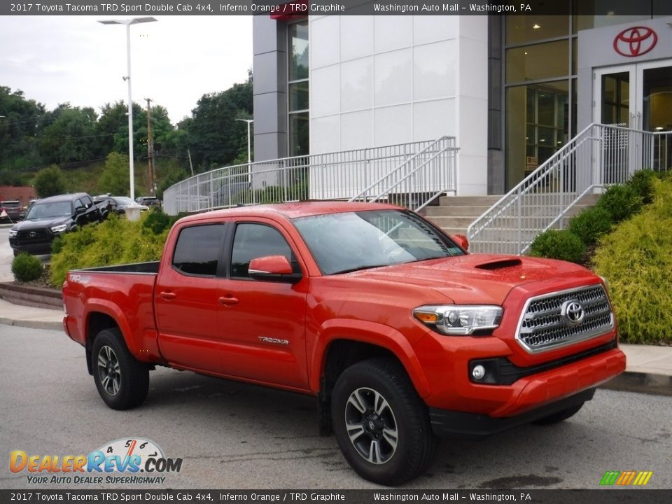 2017 Toyota Tacoma TRD Sport Double Cab 4x4 Inferno Orange / TRD Graphite Photo #1