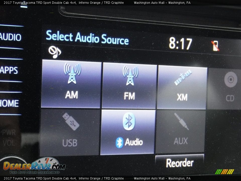 2017 Toyota Tacoma TRD Sport Double Cab 4x4 Inferno Orange / TRD Graphite Photo #7