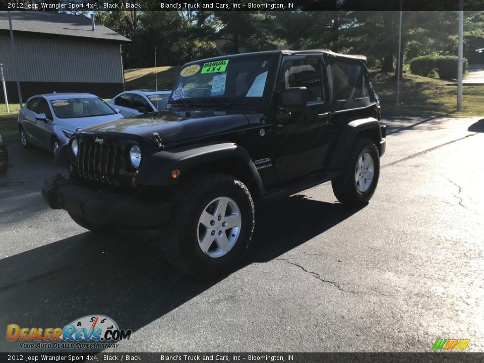 2012 Jeep Wrangler Sport 4x4 Black / Black Photo #2