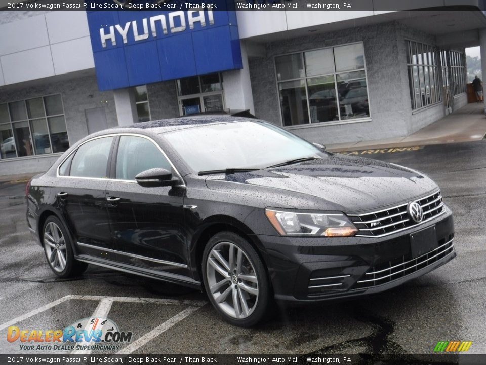 2017 Volkswagen Passat R-Line Sedan Deep Black Pearl / Titan Black Photo #1