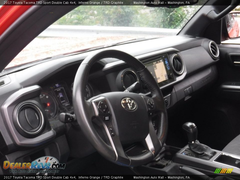 2017 Toyota Tacoma TRD Sport Double Cab 4x4 Inferno Orange / TRD Graphite Photo #21
