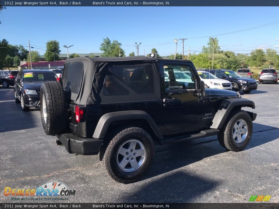 2012 Jeep Wrangler Sport 4x4 Black / Black Photo #6