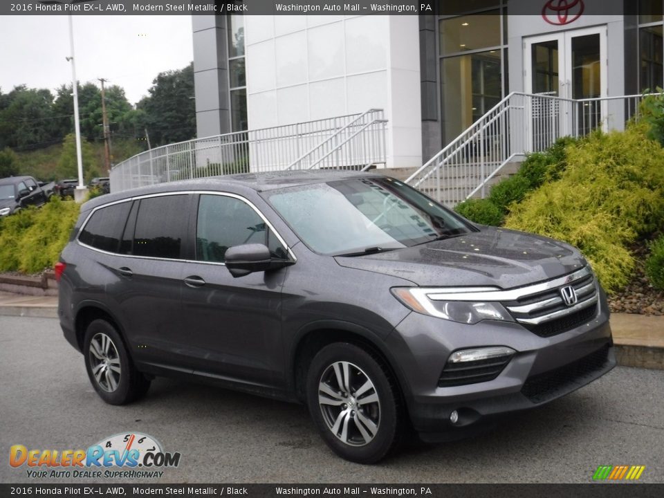 2016 Honda Pilot EX-L AWD Modern Steel Metallic / Black Photo #1
