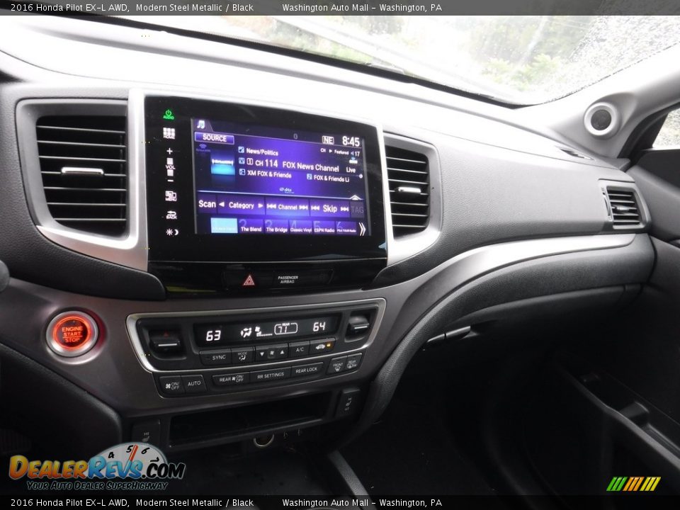 2016 Honda Pilot EX-L AWD Modern Steel Metallic / Black Photo #4