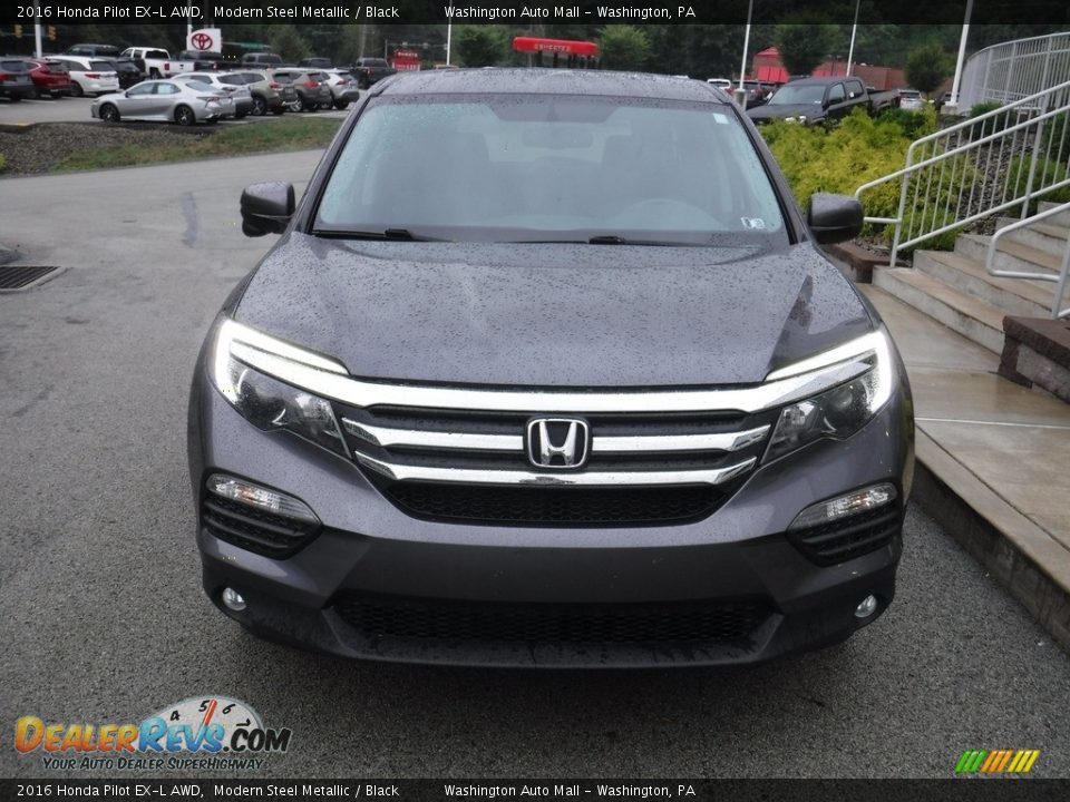 2016 Honda Pilot EX-L AWD Modern Steel Metallic / Black Photo #11