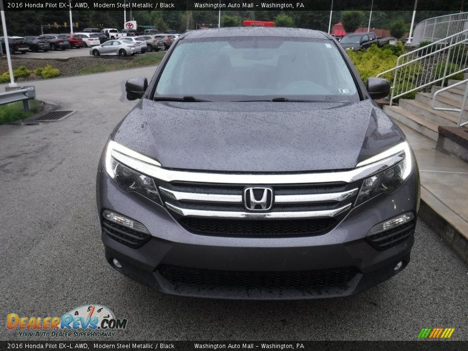 2016 Honda Pilot EX-L AWD Modern Steel Metallic / Black Photo #12