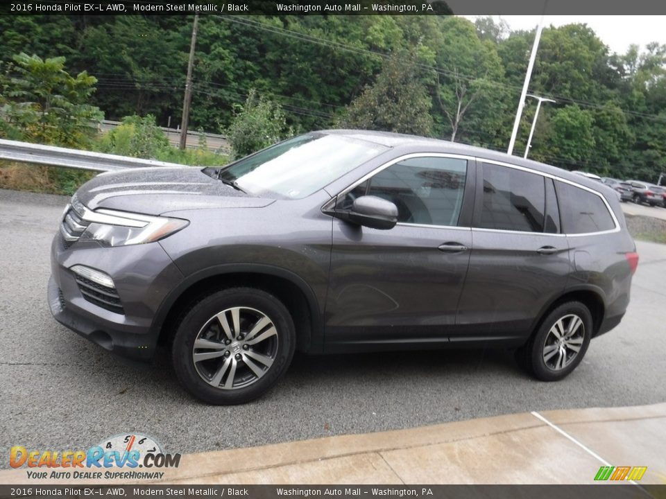 2016 Honda Pilot EX-L AWD Modern Steel Metallic / Black Photo #14