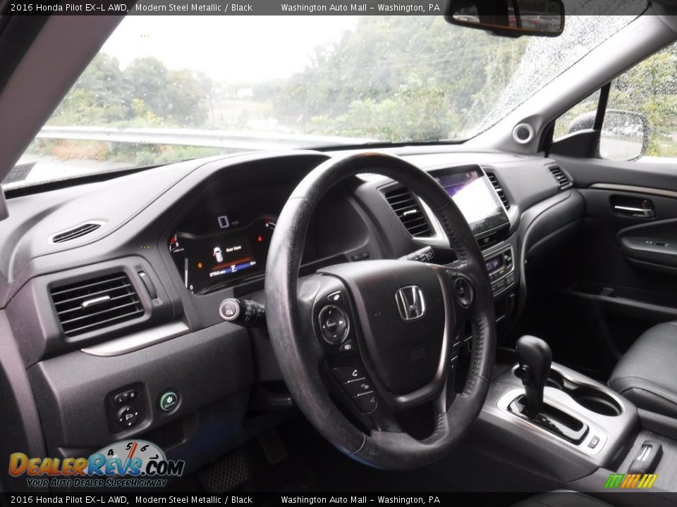 2016 Honda Pilot EX-L AWD Modern Steel Metallic / Black Photo #23