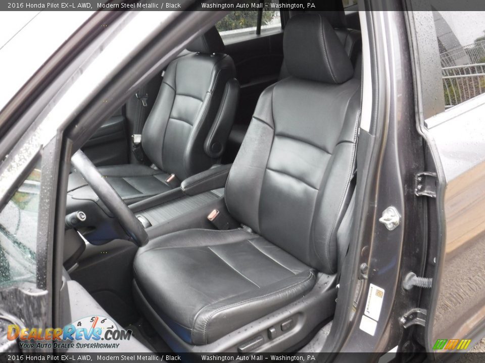 2016 Honda Pilot EX-L AWD Modern Steel Metallic / Black Photo #24