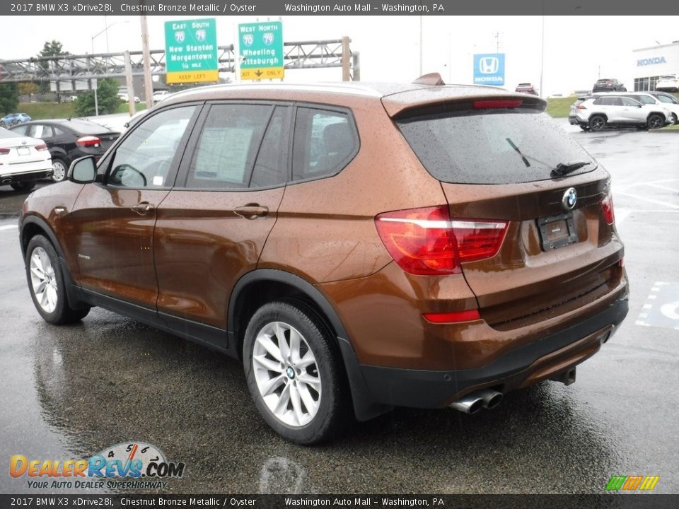 2017 BMW X3 xDrive28i Chestnut Bronze Metallic / Oyster Photo #9