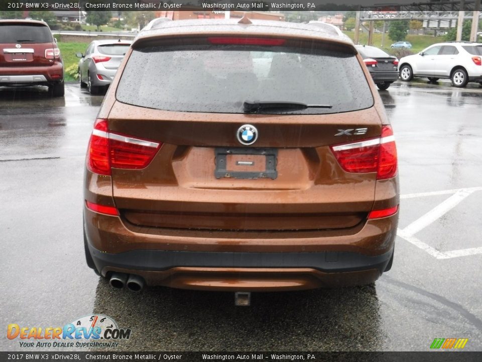 2017 BMW X3 xDrive28i Chestnut Bronze Metallic / Oyster Photo #10