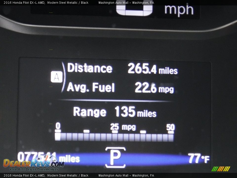 2016 Honda Pilot EX-L AWD Modern Steel Metallic / Black Photo #33