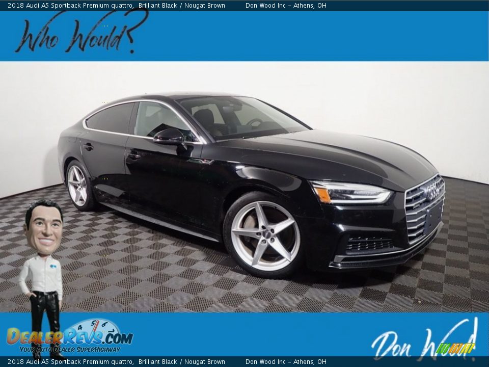 2018 Audi A5 Sportback Premium quattro Brilliant Black / Nougat Brown Photo #1
