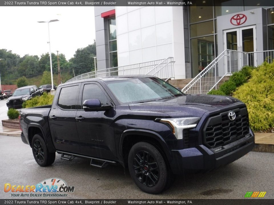 Front 3/4 View of 2022 Toyota Tundra TRD Sport Crew Cab 4x4 Photo #1