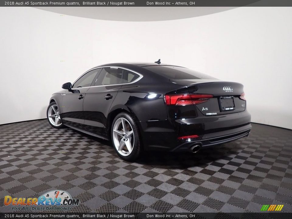 2018 Audi A5 Sportback Premium quattro Brilliant Black / Nougat Brown Photo #10
