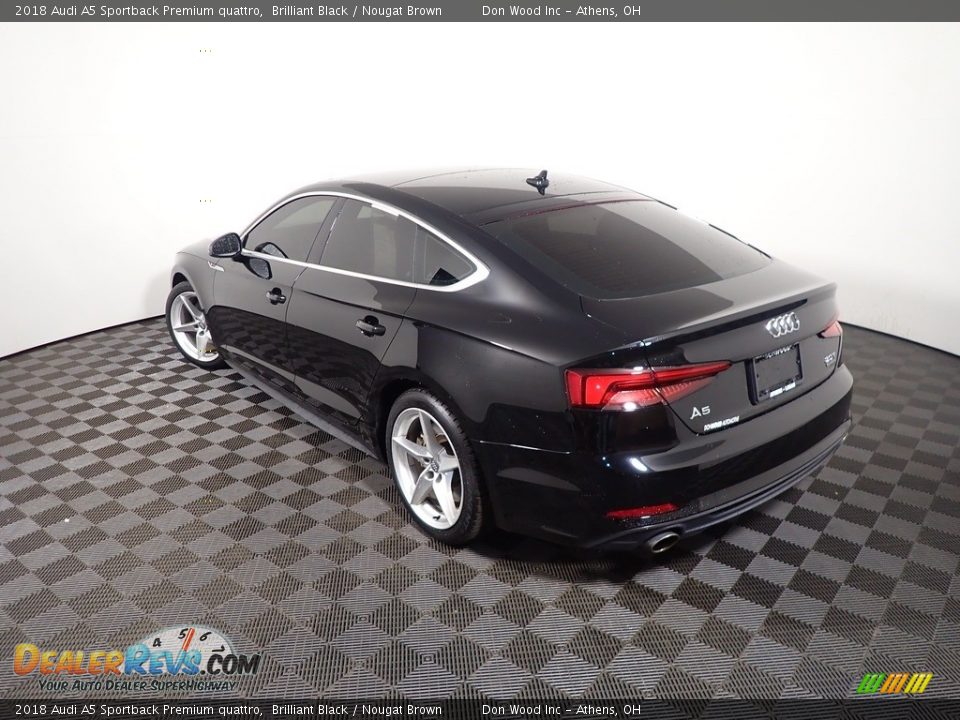 2018 Audi A5 Sportback Premium quattro Brilliant Black / Nougat Brown Photo #11