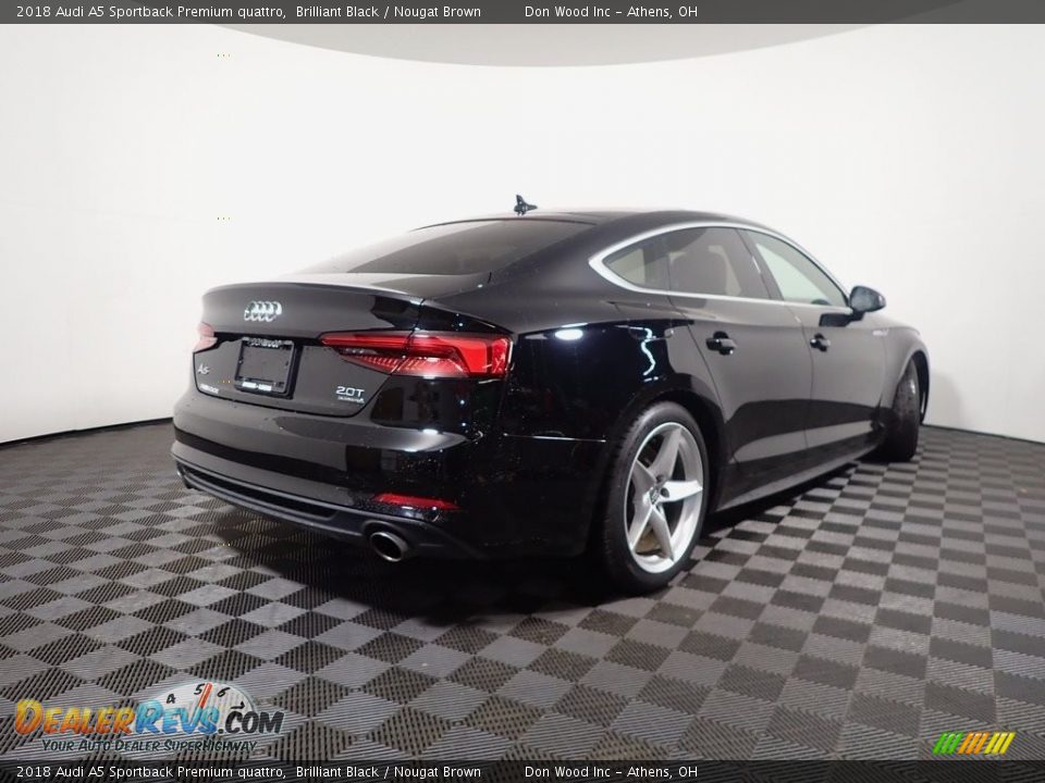 2018 Audi A5 Sportback Premium quattro Brilliant Black / Nougat Brown Photo #16