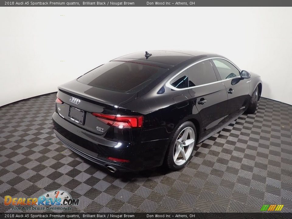 2018 Audi A5 Sportback Premium quattro Brilliant Black / Nougat Brown Photo #17