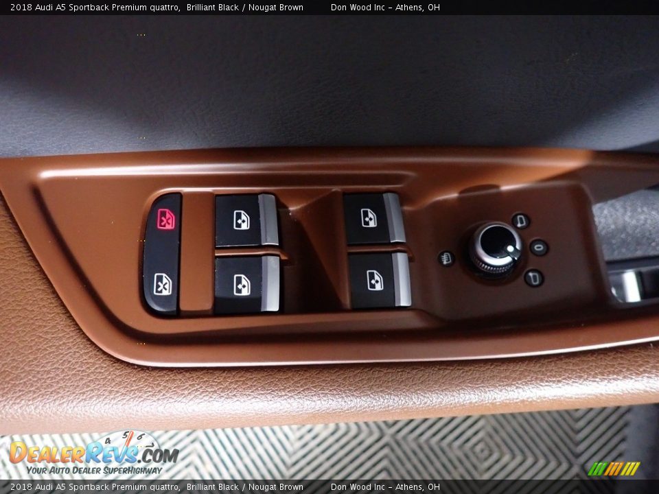 2018 Audi A5 Sportback Premium quattro Brilliant Black / Nougat Brown Photo #19