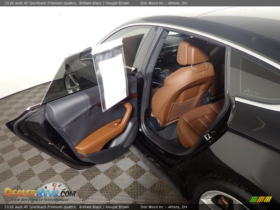 2018 Audi A5 Sportback Premium quattro Brilliant Black / Nougat Brown Photo #31