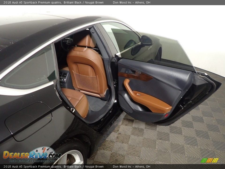 2018 Audi A5 Sportback Premium quattro Brilliant Black / Nougat Brown Photo #33