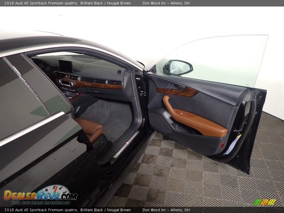 2018 Audi A5 Sportback Premium quattro Brilliant Black / Nougat Brown Photo #35