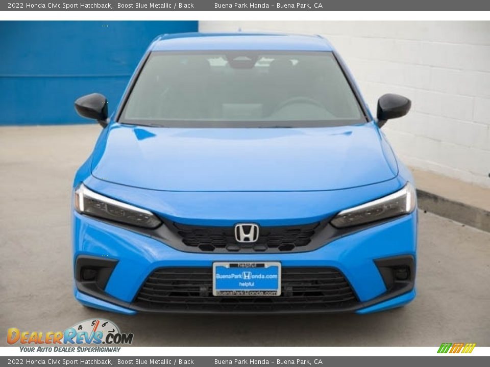 2022 Honda Civic Sport Hatchback Boost Blue Metallic / Black Photo #3