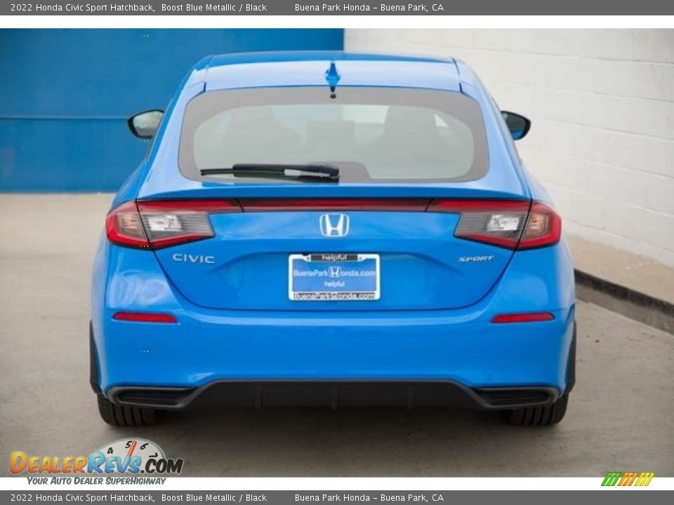 2022 Honda Civic Sport Hatchback Boost Blue Metallic / Black Photo #5